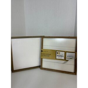 Hampton Art Framed Shiplap and ArtMinds Wood Plaque Set 16x16 White DIY Decor